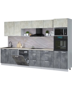 Кухонный гарнитур Интерлиния Мила Лайт 3.4-ПМ1-2