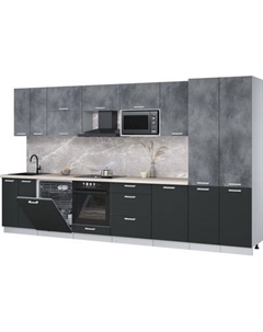 Кухонный гарнитур Интерлиния Мила Лайт 3.7-ПМ2