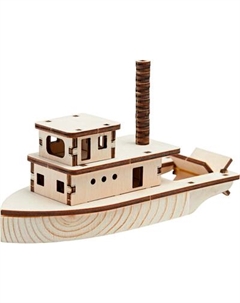 Корабль игрушечный Happycon Пароход на резиномоторе / HK-K001