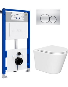 Унитаз подвесной с инсталляцией Lauter Longer 2110822 с кнопкой 219703E