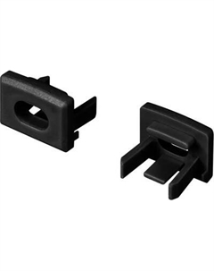 Заглушка для профиля Arlight PIK-1007 черная с отверстием / 045496