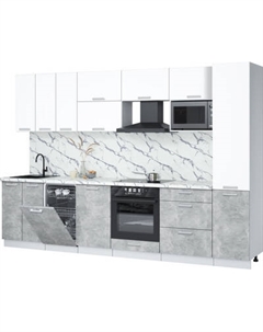 Кухонный гарнитур Интерлиния Мила Лайт 3.1-ПМ4