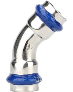 Угольник соединительный Varmega Inox Press 35/45° двухраструбный / VM712003535