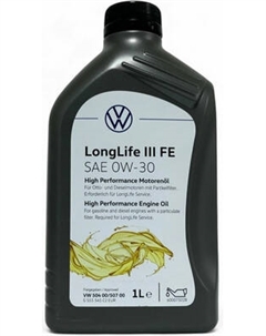 Моторное масло Volkswagen Original Longlife III FE 0W30