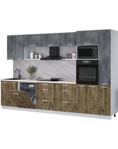 Кухонный гарнитур Интерлиния Мила Лайт 3.3-ПМ1