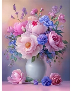 Набор алмазной вышивки Феникс+ Букет розовых пионов / 71367 Feniks