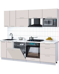 Кухонный гарнитур Интерлиния Мила Gloss 2.4-ПМ2
