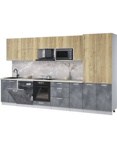 Кухонный гарнитур Интерлиния Мила Лайт 3.6-ПМ2