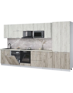 Кухонный гарнитур Интерлиния Мила Лайт 3.7-ПМ2