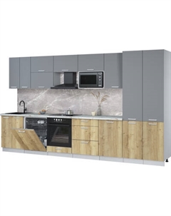 Кухонный гарнитур Интерлиния Мила Лайт 3.7-ПМ2