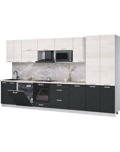 Кухонный гарнитур Интерлиния Мила Лайт 3.7-ПМ2