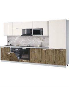 Кухонный гарнитур Интерлиния Мила Лайт 3.6-ПМ2