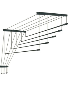 Сушилка для белья Comfort Alumin Group Потолочная Алюминиевая Graphite Premium 5 прутьев 2.2м Comfort alumin group