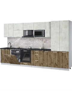 Кухонный гарнитур Интерлиния Мила Лайт 3.6-ПМ2