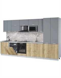 Кухонный гарнитур Интерлиния Мила Лайт 3.6-ПМ2