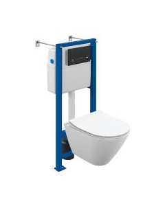 Унитаз подвесной с инсталляцией Cersanit City Smart CO DPL EO Slim + Vector / 68305