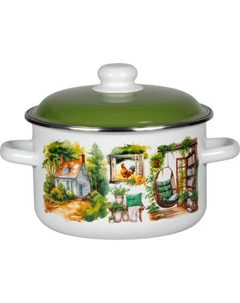 Кастрюля СтальЭмаль Лето на даче 6RD161M Стальэмаль