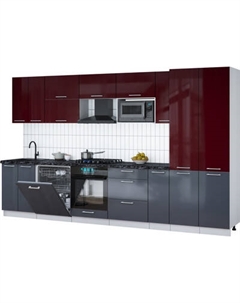 Кухонный гарнитур Интерлиния Мила Gloss 3.5-ПМ2