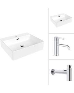 Умывальник со смесителем Lauter 21478 + Velvet 21СК696С с сифоном 21635CH