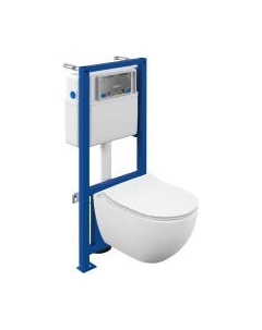 Унитаз подвесной с инсталляцией Cersanit Brasko Smart CO DPL EO / 64916