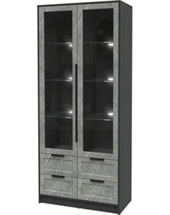Шкаф с витриной Интерлиния Концепт Тренд КТ-ШВ2 с подсветкой