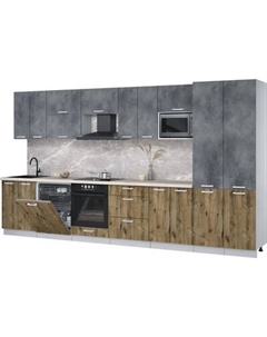 Кухонный гарнитур Интерлиния Мила Лайт 3.8-ПМ2