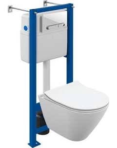 Унитаз подвесной с инсталляцией Cersanit City Smart CO DPL EO Slim