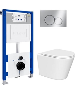 Унитаз подвесной с инсталляцией Lauter Longer 2110822 с кнопкой 219701E