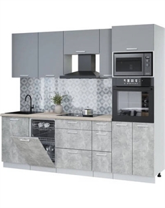 Кухонный гарнитур Интерлиния Мила Лайт 2.45-ПМ3