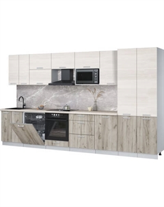 Кухонный гарнитур Интерлиния Мила Лайт 3.7-ПМ2