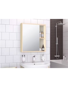 Шкаф с зеркалом для ванной Runo Эко 52