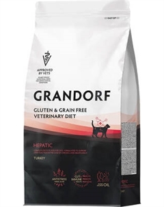 Сухой ветеринарный корм для кошек Grandorf Vet Cat Hepatic