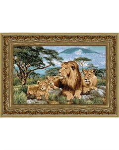 Картина Декарт Гобелен львиное семейство 8Л3674