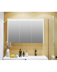 Шкаф с зеркалом для ванной Runo Лира 105