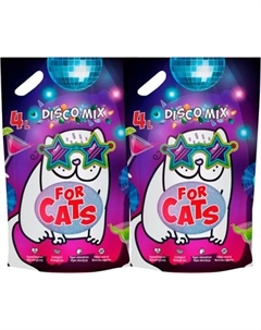 Наполнитель для туалета For Cats Disco Mix Силикагелевый с ароматом голубого лотоса / TUZ920 For cats