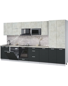 Кухонный гарнитур Интерлиния Мила Лайт 3.7-ПМ2