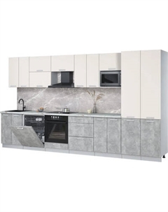 Кухонный гарнитур Интерлиния Мила Лайт 3.8-ПМ2