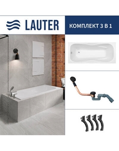 Ванна чугунная Lauter Regina 21014171 / 170x80 с сифоном 21Y11021