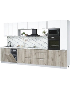 Кухонный гарнитур Интерлиния Мила Лайт 3.6-ПМ3