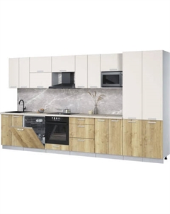 Кухонный гарнитур Интерлиния Мила Лайт 3.8-ПМ2