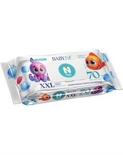 Влажные салфетки детские Natural Fresh Baby Fish XXL Natural fresh