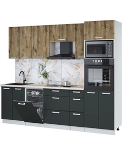 Кухонный гарнитур Интерлиния Мила Лайт 2.55-ПМ3