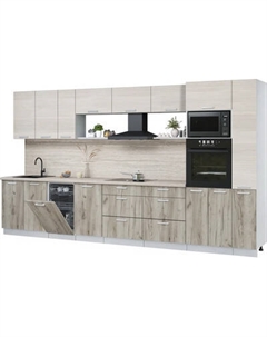 Кухонный гарнитур Интерлиния Мила Лайт 3.8-ПМ3