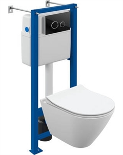 Унитаз подвесной с инсталляцией Cersanit City Smart CO DPL EO Slim