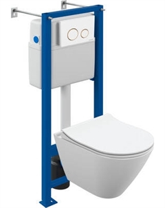 Унитаз подвесной с инсталляцией Cersanit City Smart CO DPL EO Slim