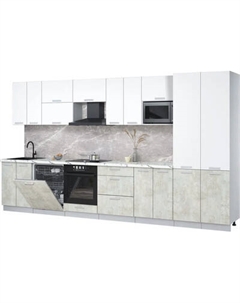 Кухонный гарнитур Интерлиния Мила Лайт 3.8-ПМ2