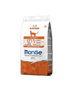 Сухой корм для кошек Monge Monoprotein Sterilised Duck для стерилизованных кошек, из утки