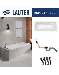Ванна чугунная Lauter Regina 21014171 / 170x80 с сифоном 21Y11022