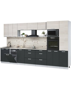 Кухонный гарнитур Интерлиния Мила Лайт 3.7-ПМ3