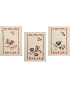 Набор полотенец Pole Kvetak (Беларускі лён) 45x60 22с145-ШР+К/п.р/фкор Pole kvetak (беларускі лён)